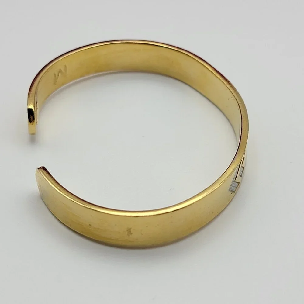 STONEY CREEK G.G. Gold Club 24K Gold Plated Open Cuff Bracelet 6